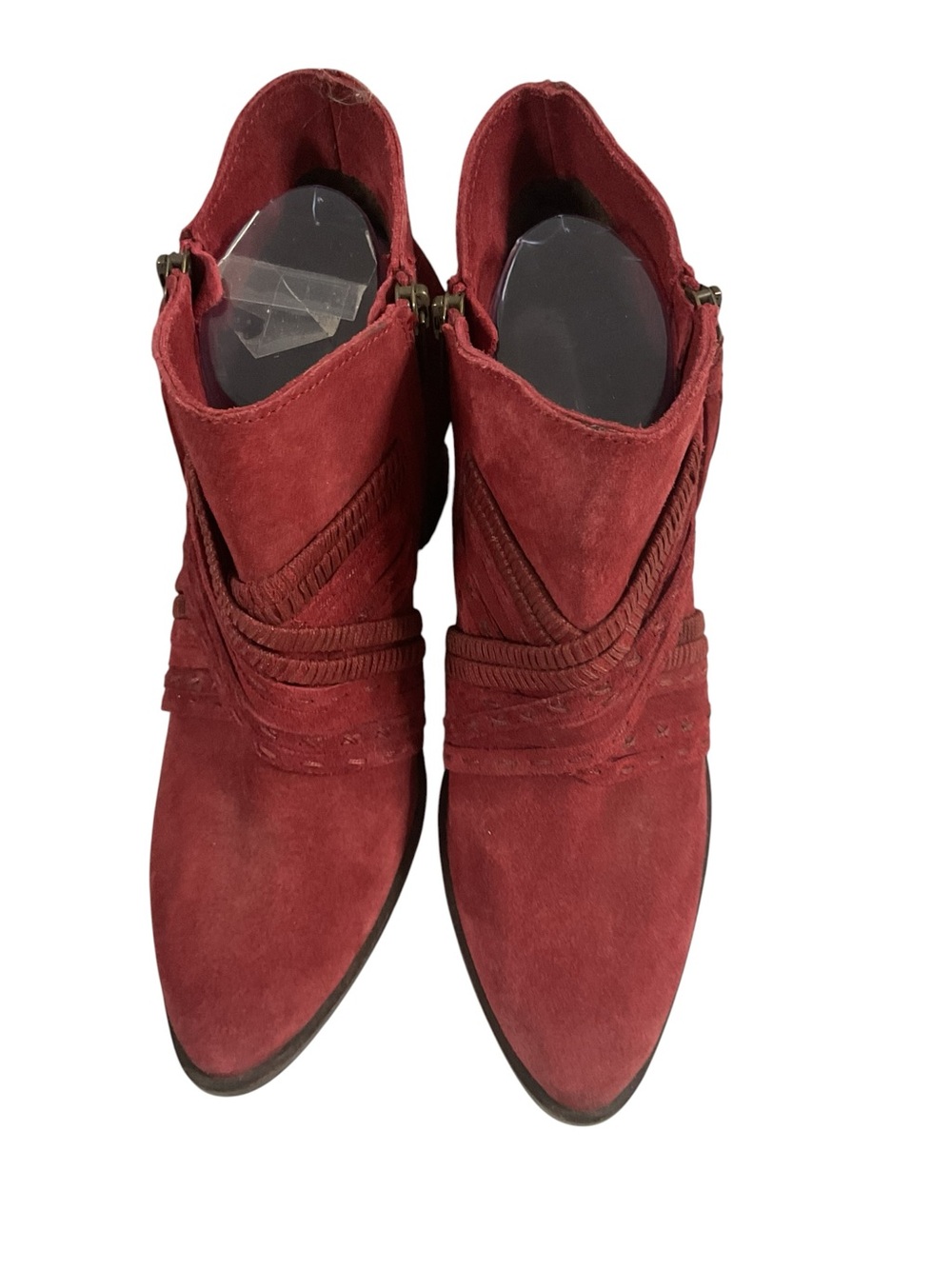 Naughty Monkey Women's Suede Burgundy Ankle Booties Size 9
